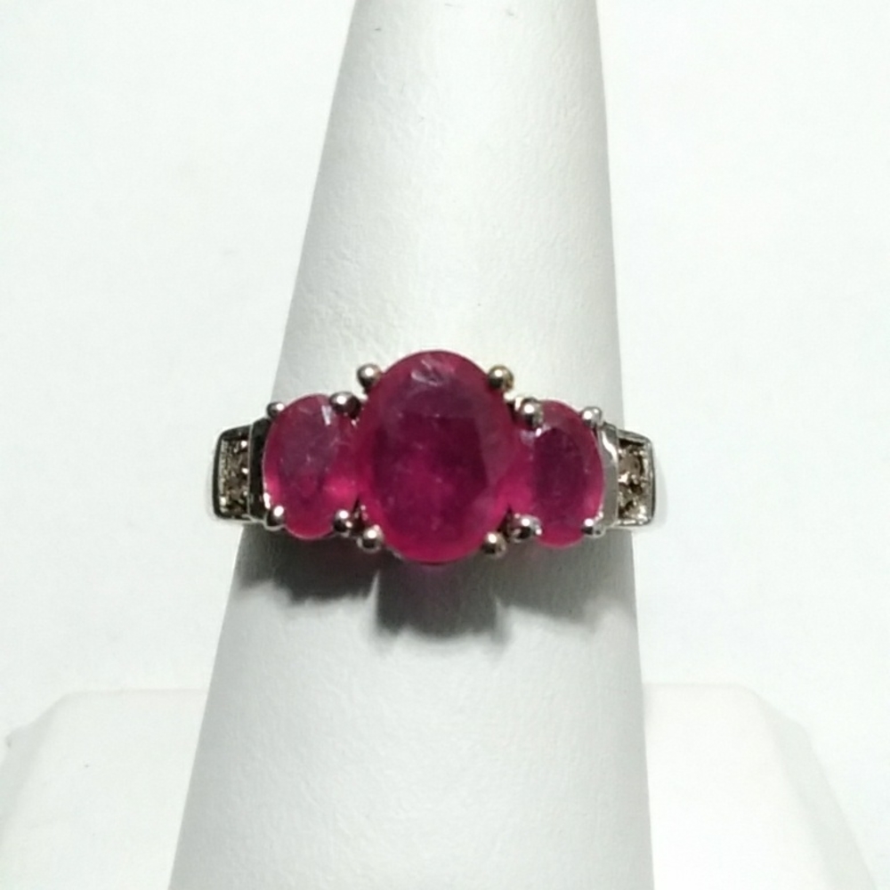 Ruby And Diamond Ring - image 1